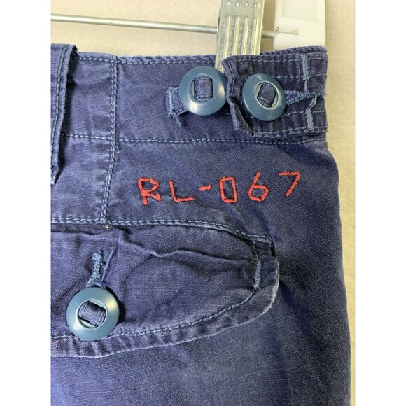 Vtg Polo Ralph Lauren Paratrooper Military Style Cargo Pant Navy Blue 30x30 (28) - Picture 3 of 11